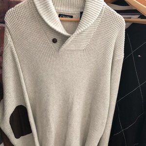 Chaps Men's White Cotton-button Mock